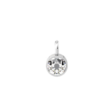 Charm Kidult By You donna acciaio con zircone bianco tondo 741122-1