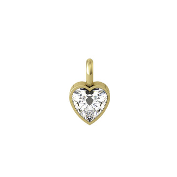 Charm Kidult By You donna acciaio dorato a cuore con zircone bianco 741128-1