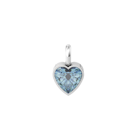 Charm Kidult By You donna acciaio a cuore con zircone azzurro 741133-1