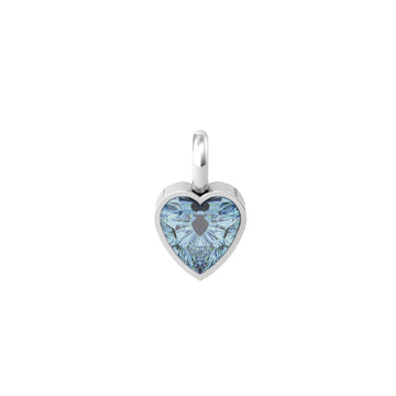 Charm Kidult By You donna acciaio a cuore con zircone azzurro 741133-1