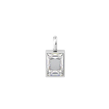 Charm Kidult By You donna acciaio con zircone bianco rettangolare 741134-1