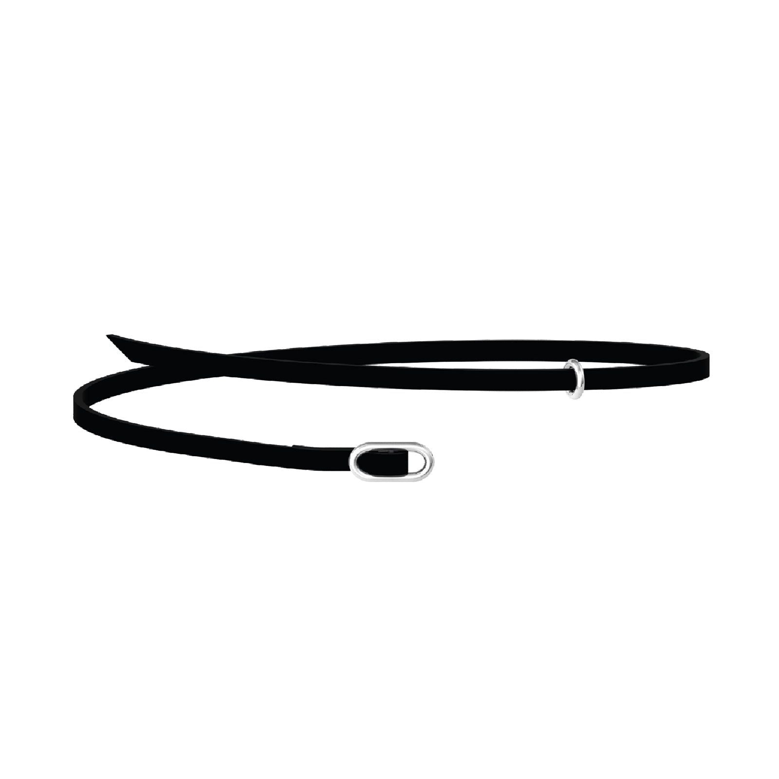 Bracciale-Choker Kidult By You donna in microfibra nera con fibbia in acciaio 751233-1