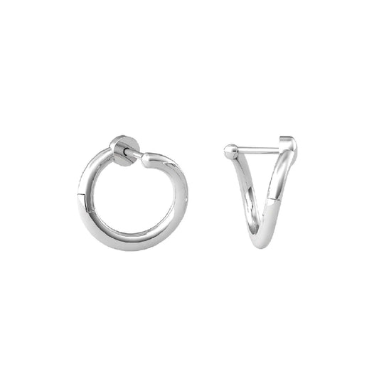 Orecchini a cerchio Kidult By You donna in acciaio componibili con charm 761003-1