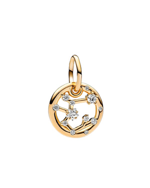 Charm da donna della collezione Pandora Moments in argento placcato in Oro 14K della costellazione del sagittario con zirconi 762723C01