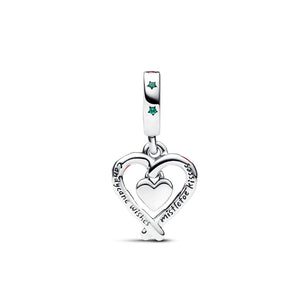 Charm pendente della collezione Pandora Moments da donna a forma di cuore composto da bastoncini di zucchero 792822C01