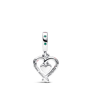 Charm pendente della collezione Pandora Moments da donna a forma di cuore composto da bastoncini di zucchero 792822C01