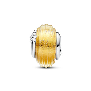 Charm della collezione Pandora Moments da donna in vetro di Murano di colore giallo con stella cadente 792982C01