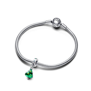 Charm della collezione Pandora Moments da donna con ciondolo di cristallo a forma di albero di Natale con stelline 792983C01