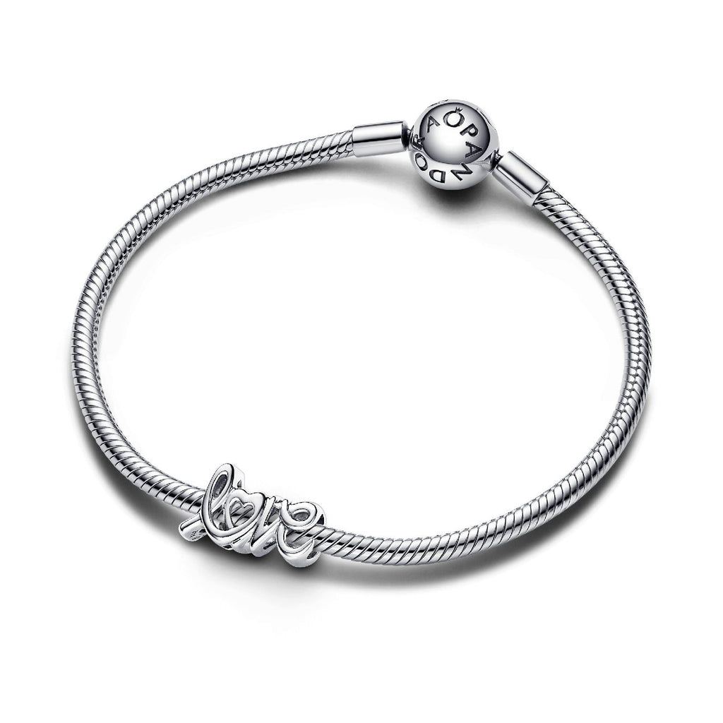 Charm da donna Pandora Moments in Argento Sterling 925 a forma di scritta 