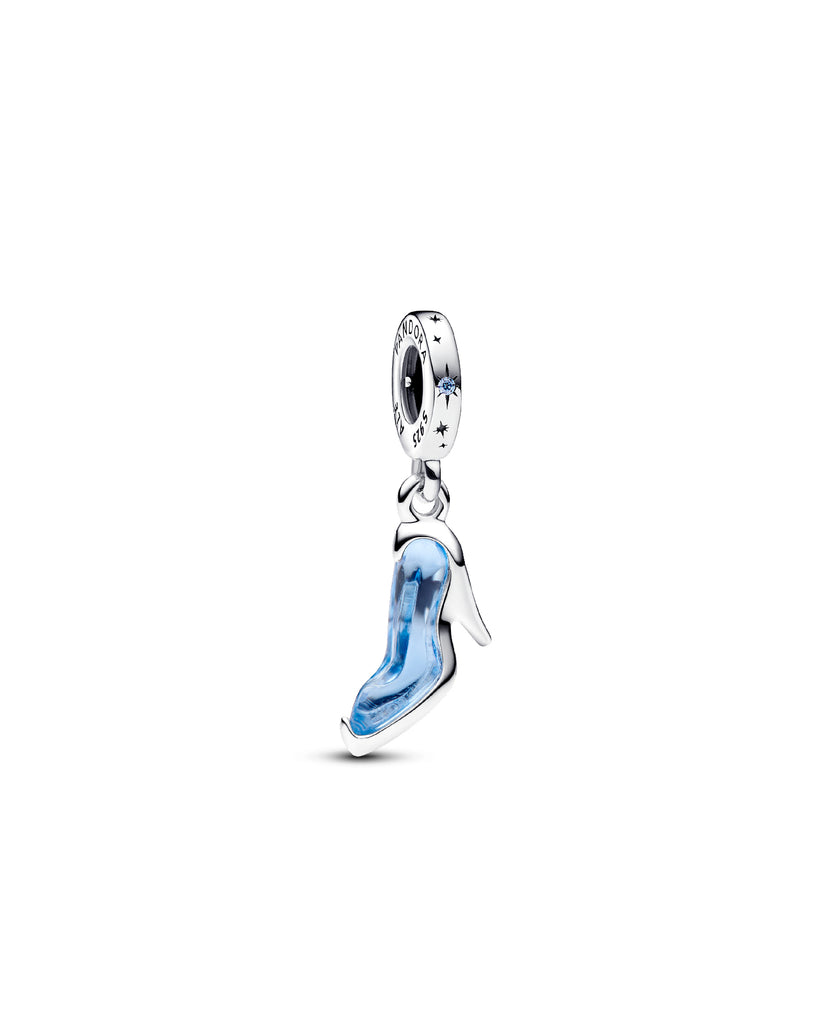 Charm da donna Pandora Disney in Argento Sterling 925 a forma di scarpetta di Cenerentola con zircone 793071C01