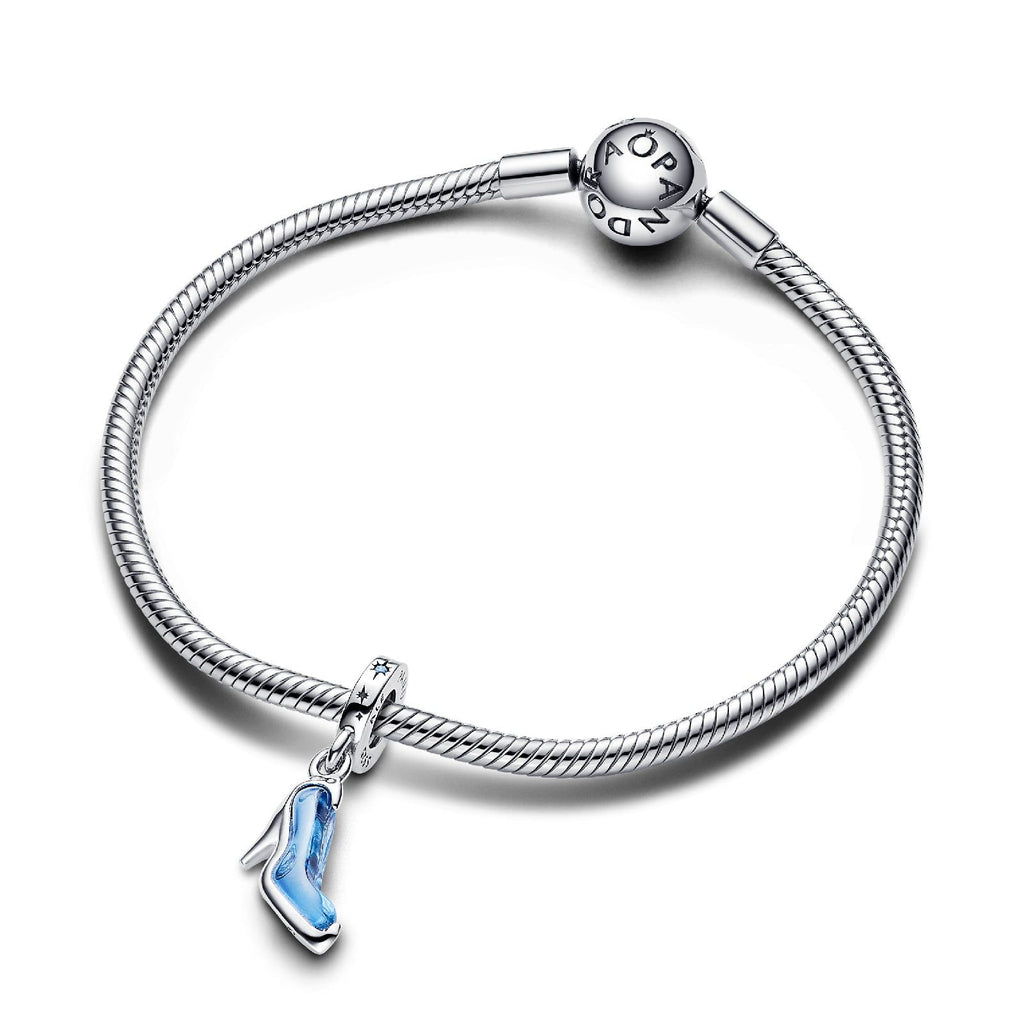 Charm da donna Pandora Disney in Argento Sterling 925 a forma di scarpetta di Cenerentola con zircone 793071C01