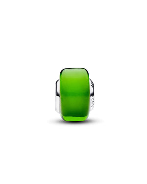 Charm da donna Pandora Moments in Argento Sterling 925 con vetro di Murano di colore verde con forma squadrata 793106C00