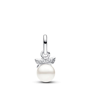 Charm da donna Pandora ME in Argento Sterling 925 con angioletto Cupido e perla coltivata 793108C01