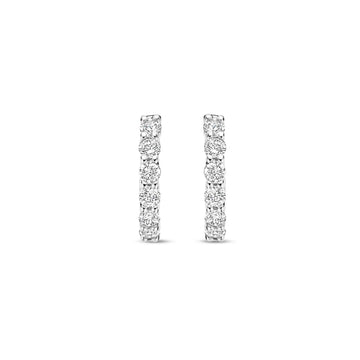 Orecchini cerchio 12mm donna TI SENTO Milano in argento con zirconi 7956ZI-1