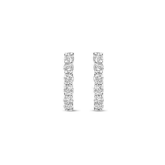 Orecchini cerchio 12mm donna TI SENTO Milano in argento con zirconi 7956ZI-1