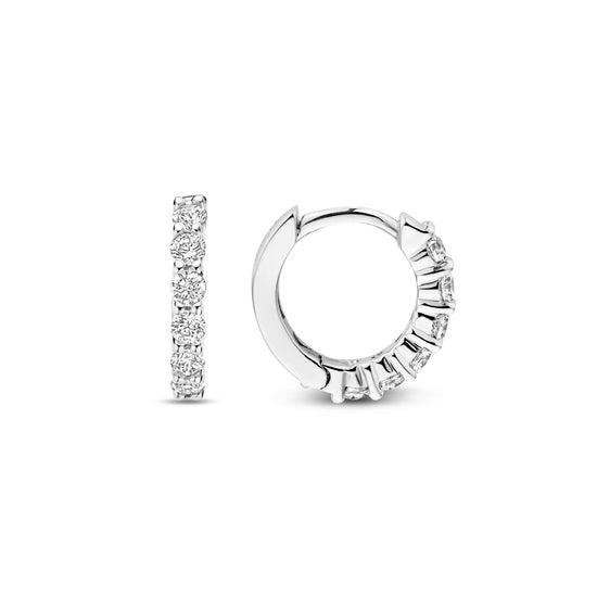 Orecchini cerchio 12mm donna TI SENTO Milano in argento con zirconi 7956ZI-3
