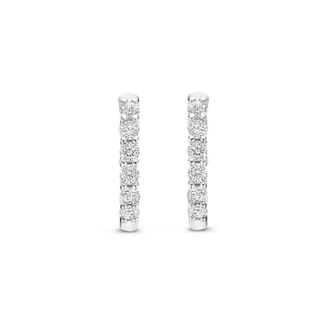 Orecchini cerchio 14mm donna TI SENTO Milano in argento con zirconi 7957ZI-1