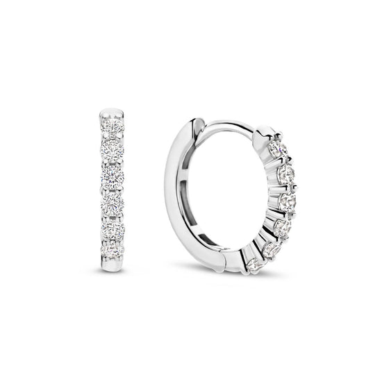 Orecchini cerchio 14mm donna TI SENTO Milano in argento con zirconi 7957ZI-2