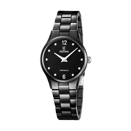 Orologio Festina con cassa e cinturino in ceramica nera MISURA UNICA