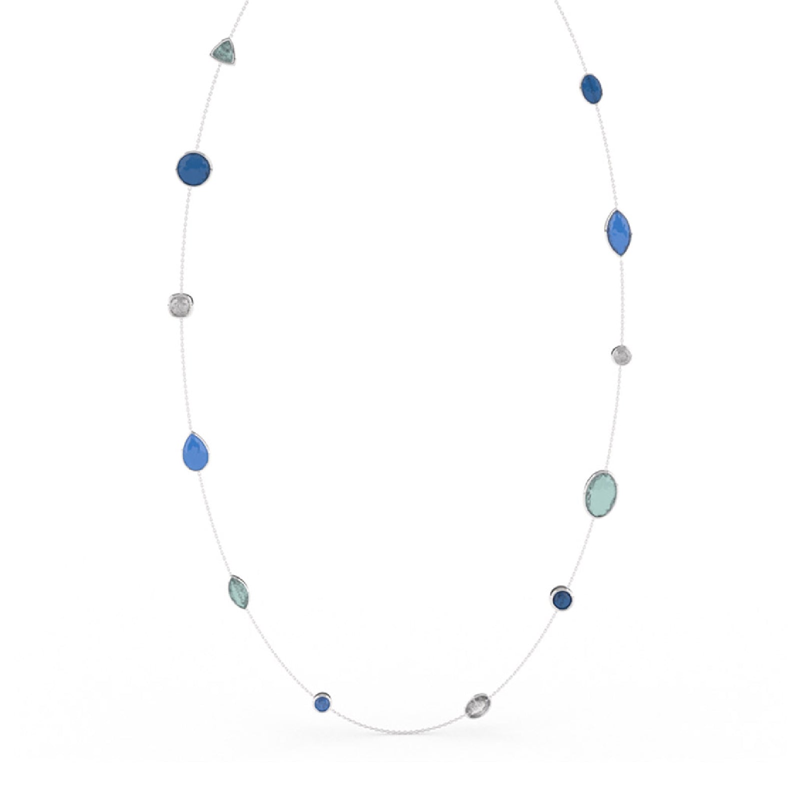 Collana da donna TI SENTO Milano in argento con zirconi blu MISURA UNICA