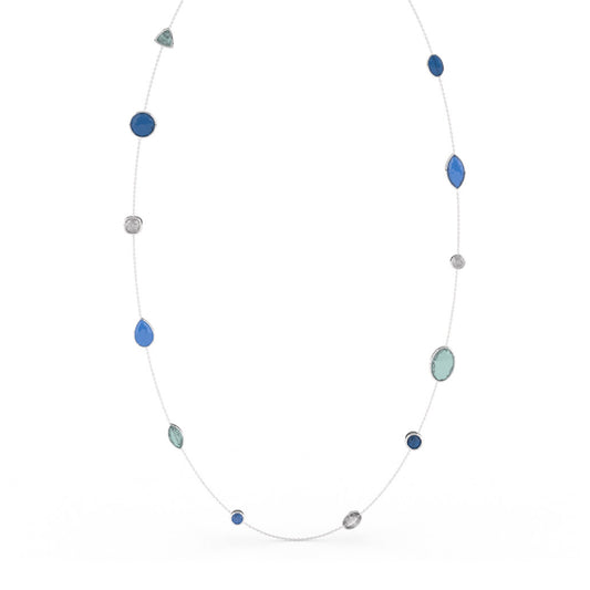 Collana da donna TI SENTO Milano in argento con zirconi blu MISURA UNICA