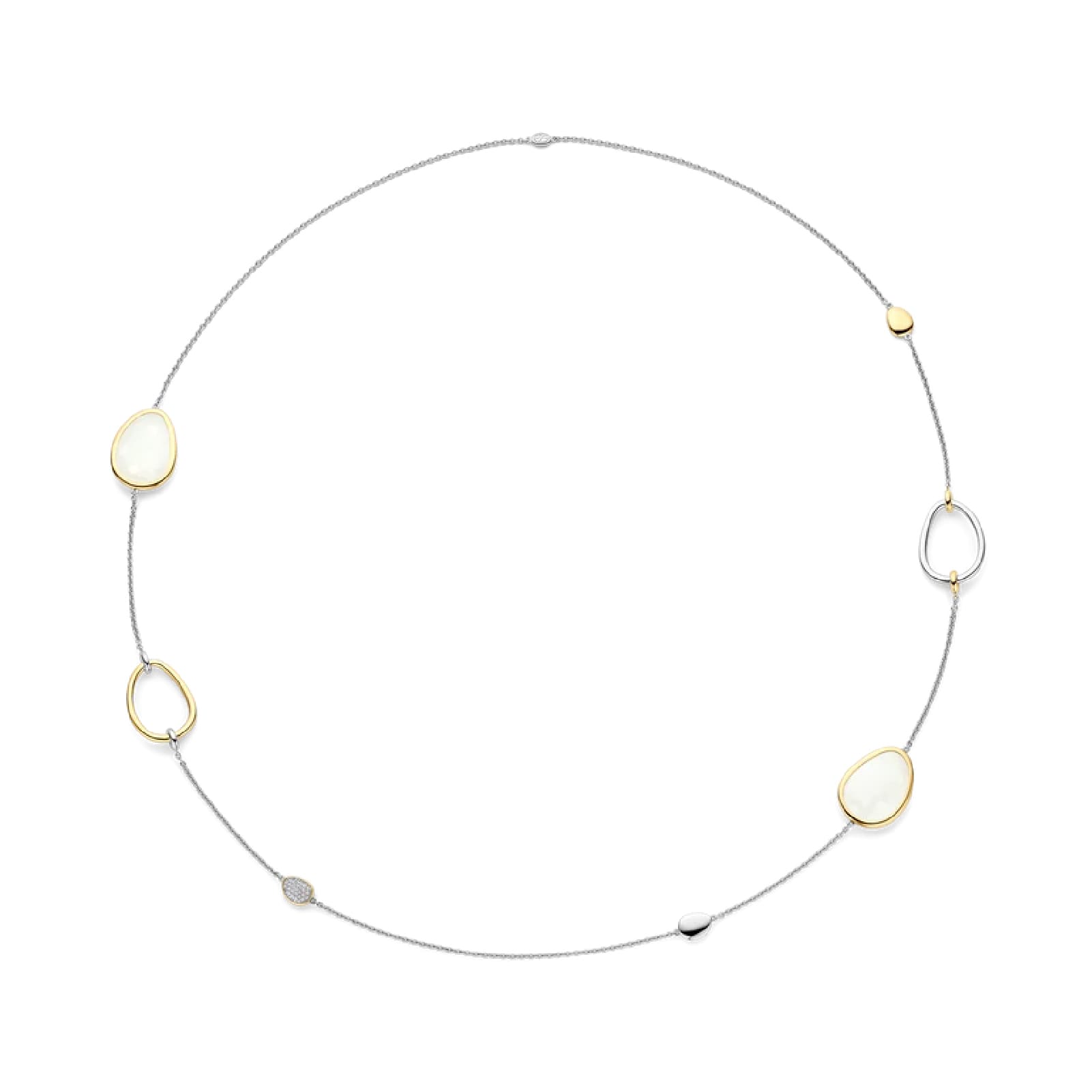 Collana TI SENTO Milano in argento pvd oro 18kt madreperla MISURA UNICA