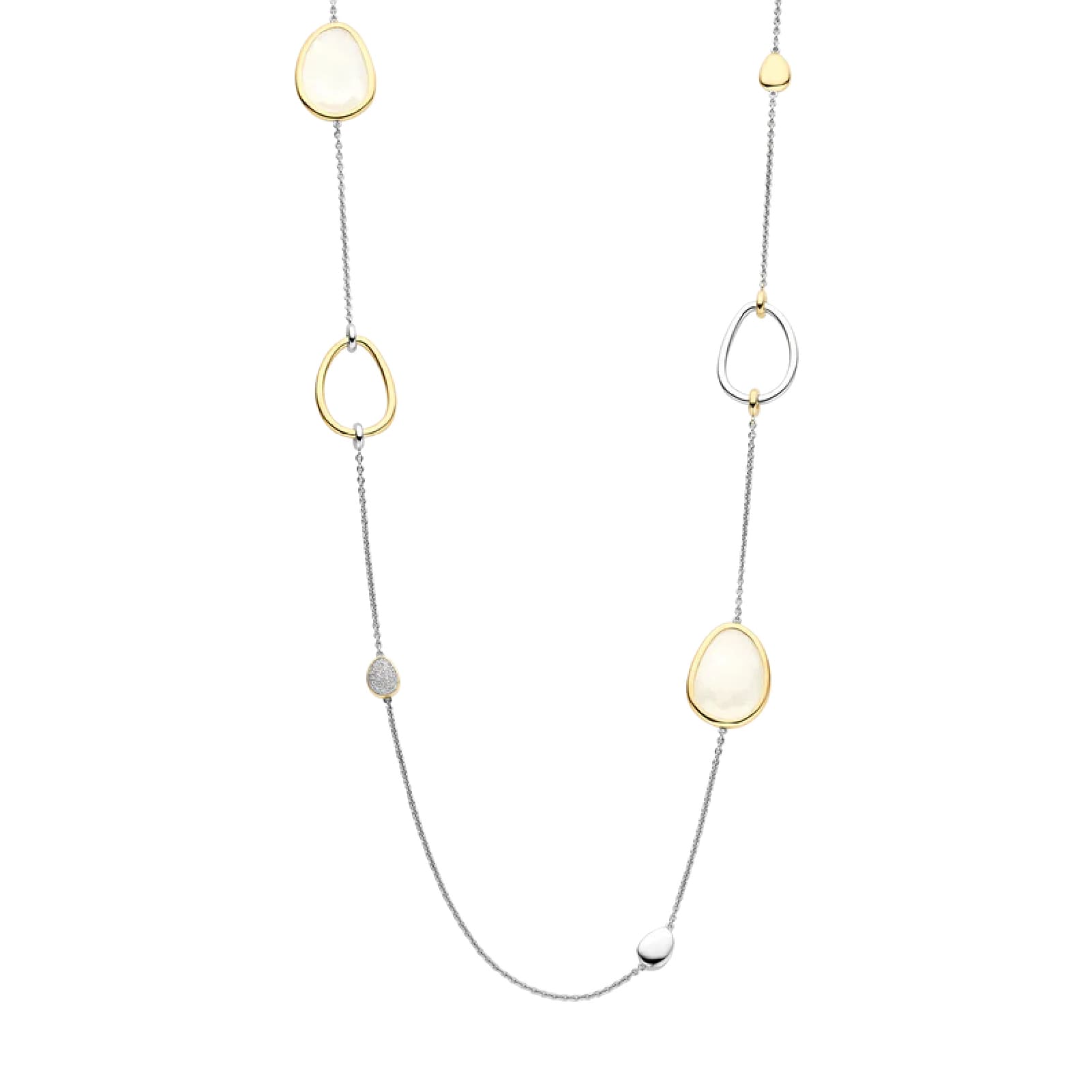 Collana TI SENTO Milano in argento pvd oro 18kt madreperla MISURA UNICA