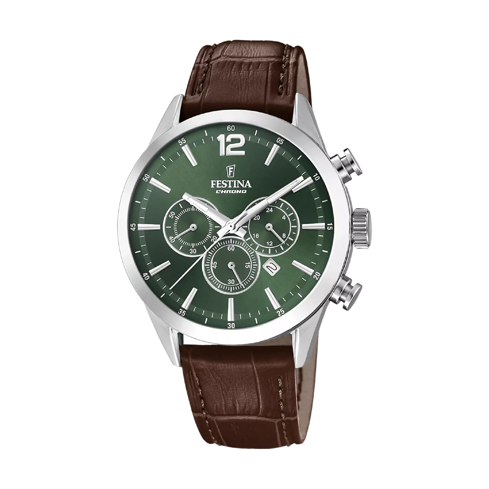 Orologio cronografo Festina con quadrante verde e cinturino MISURA UNICA