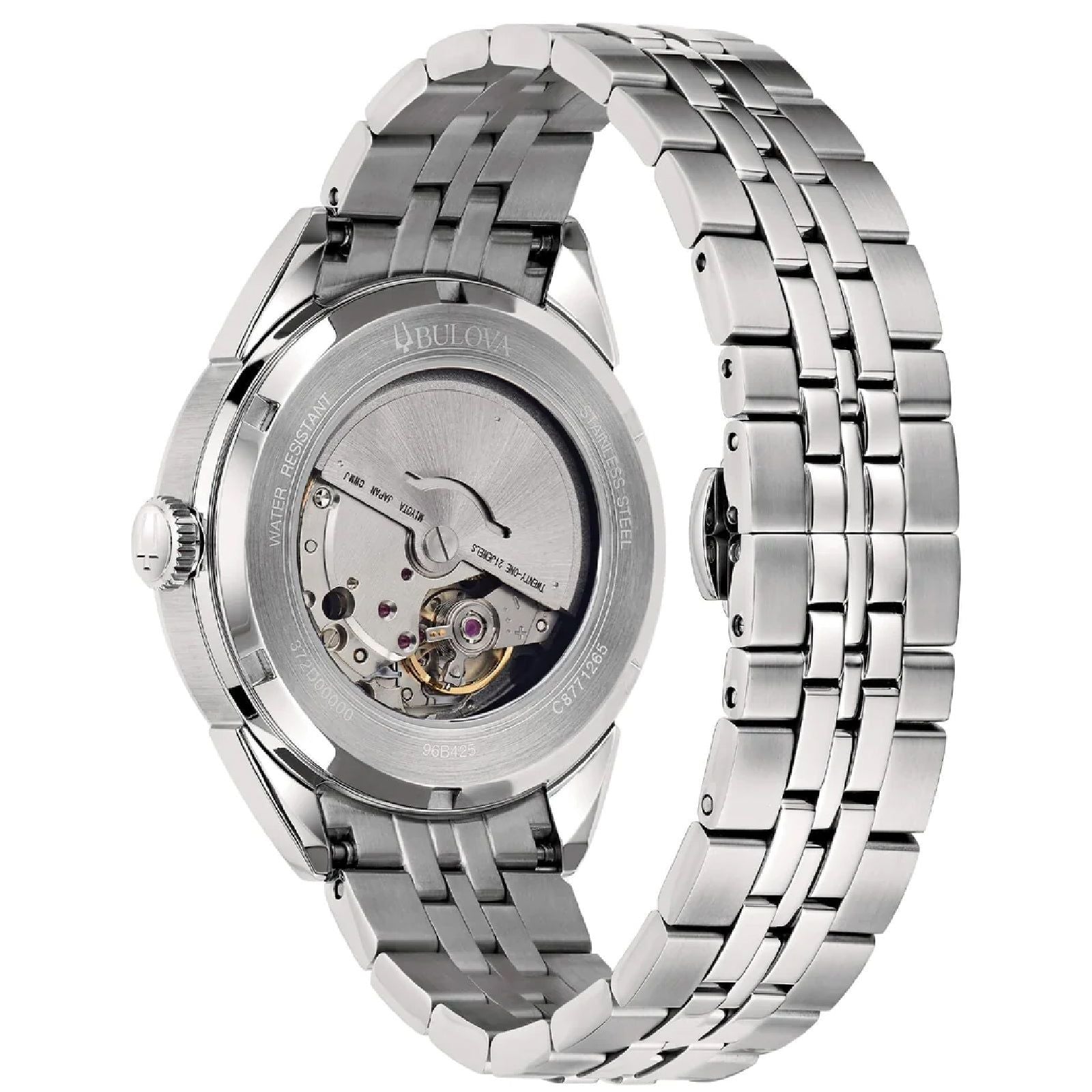 Orologio da uomo Bulova 96C127 in acciaio con giorno e data Orologio da uomo Bulova 96C127 in acciaio con giorno e data