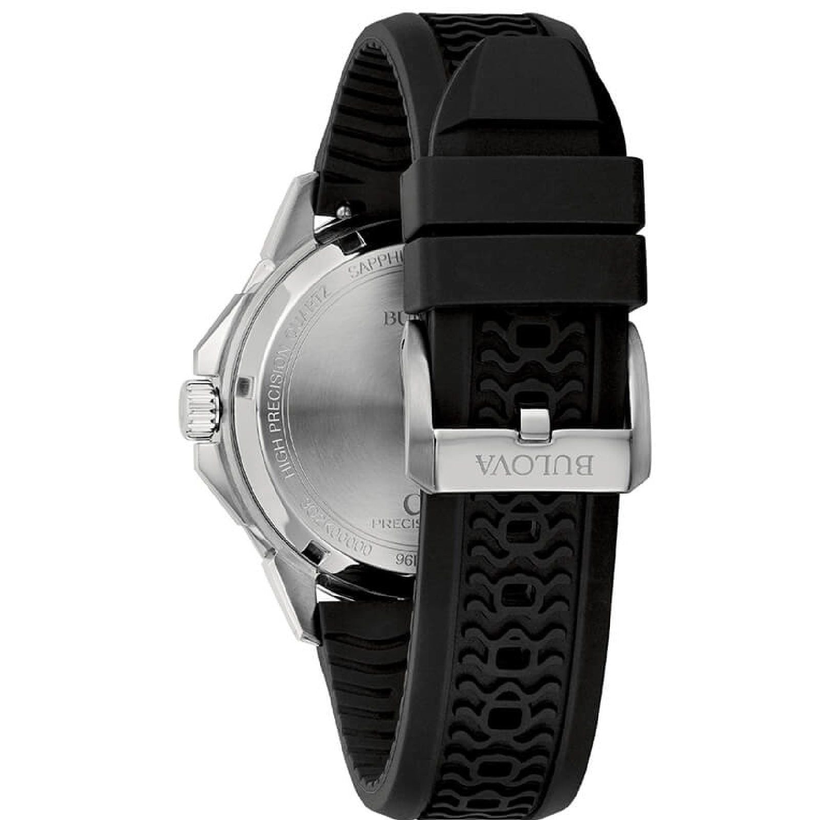 Orologio uomo Bulova Marine Star in acciaio e silicone quadrante giallo 43 mm 96B431-2