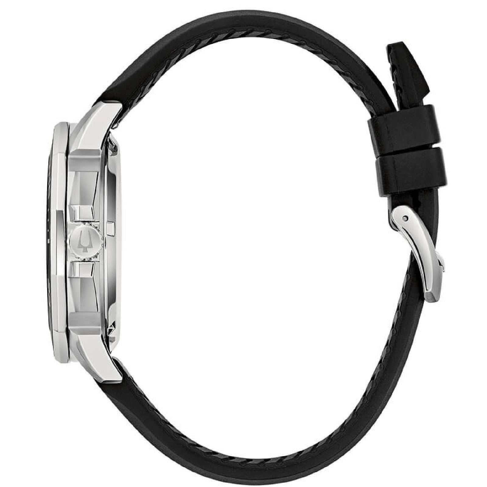 Orologio uomo Bulova Marine Star in acciaio e silicone quadrante nero 43 mm 96B432-3