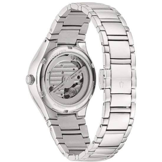Orologio automatico donna Bulova Classic in acciaio e quadrante in madreperla e diamanti 34 mm 96P247-2