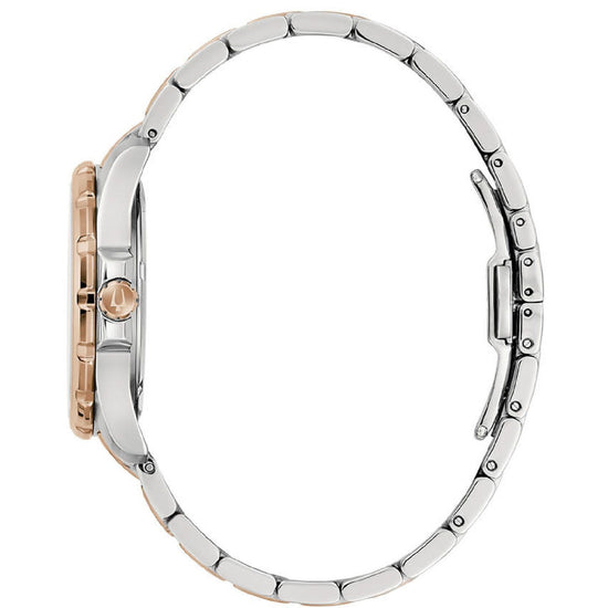 Orologio donna Bulova Marine Star in acciaio con madreperla e diamanti 36 mm 98P228-3