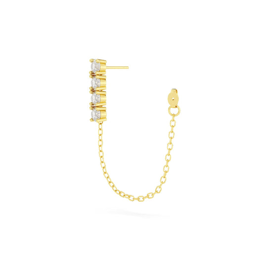 Orecchino Amabile Bond Light in argento dorato con zirconi MISURA UNICA