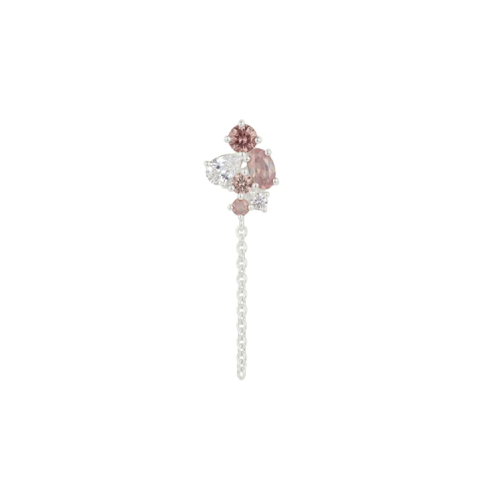 Orecchino singolo Amabile Bond Sunkiss destro argento e rosa MISURA UNICA