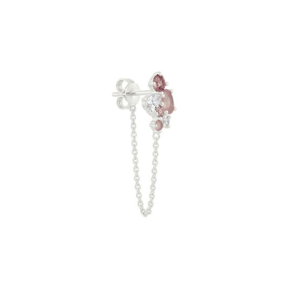 Orecchino singolo Amabile Bond Sunkiss destro argento e rosa MISURA UNICA