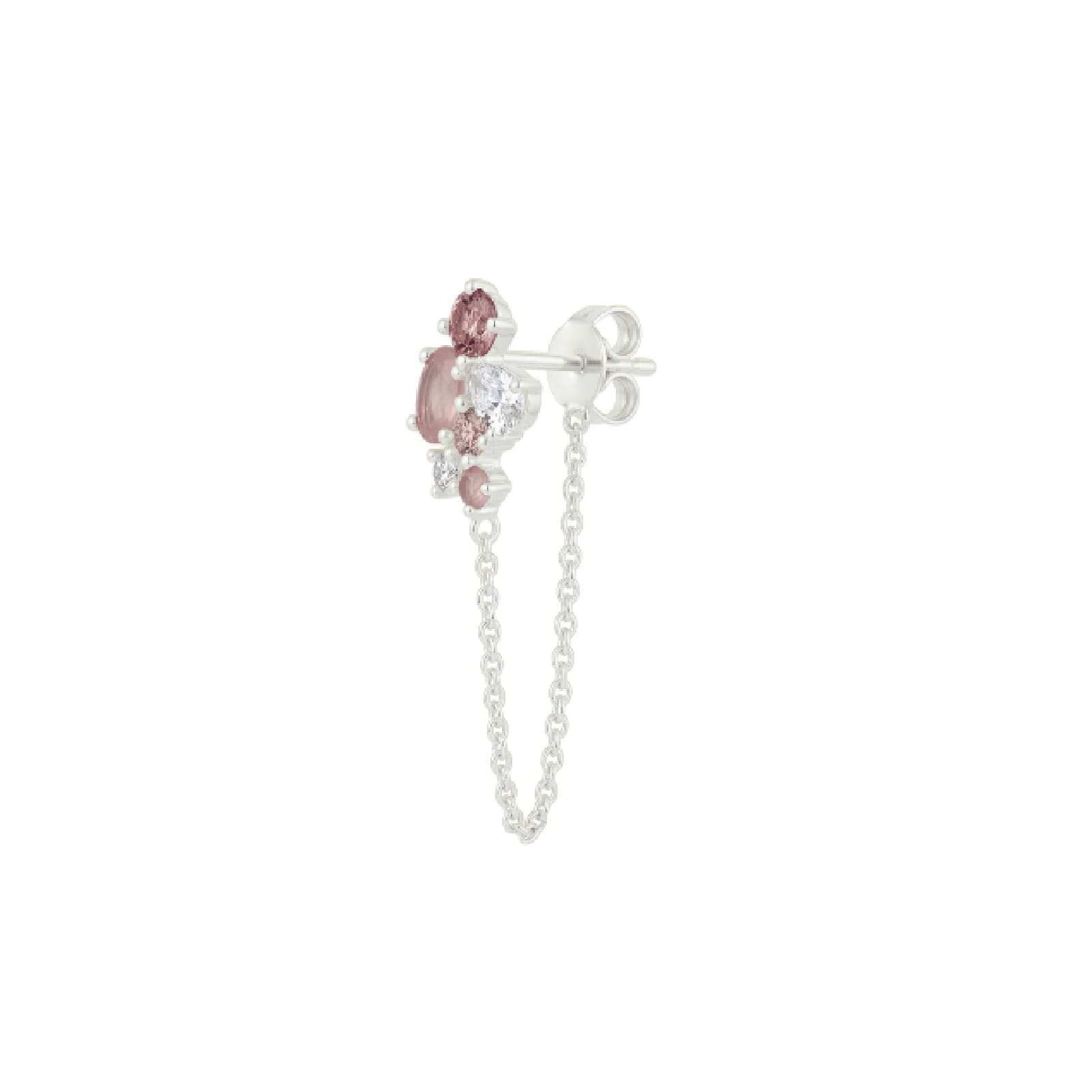 Orecchino singolo Amabile Bond Sunkiss sinistro argento rosa MISURA UNICA