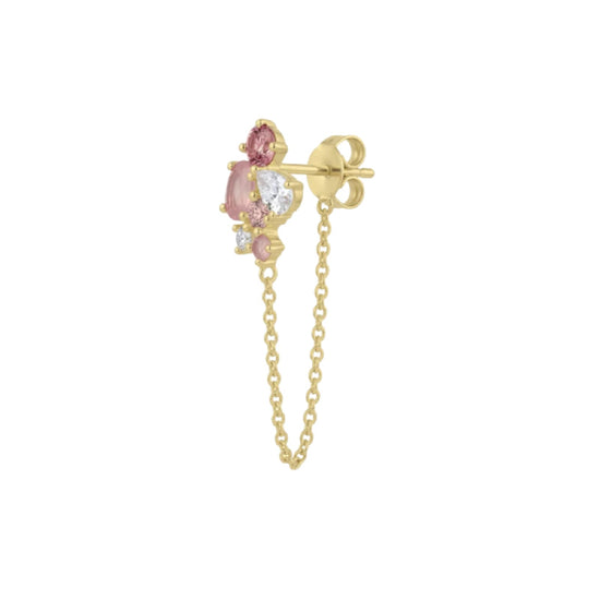 Orecchino singolo Amabile Bond Sunkiss destro oro e rosa MISURA UNICA