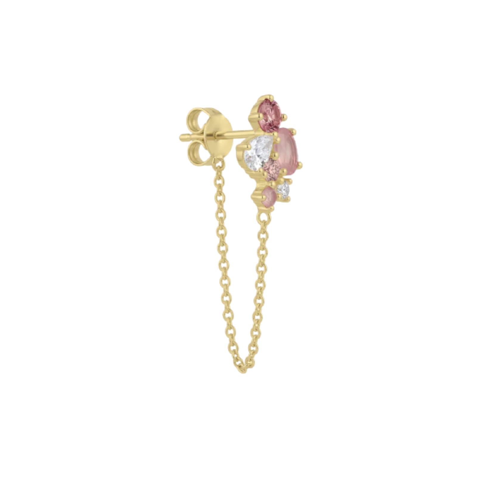 Orecchino singolo Amabile Bond Sunkiss sinistro oro e rosa MISURA UNICA
