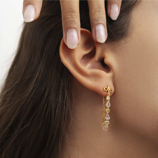 Orecchino Amabile Bond Warm Gaze in argento dorato e zirconi MISURA UNICA