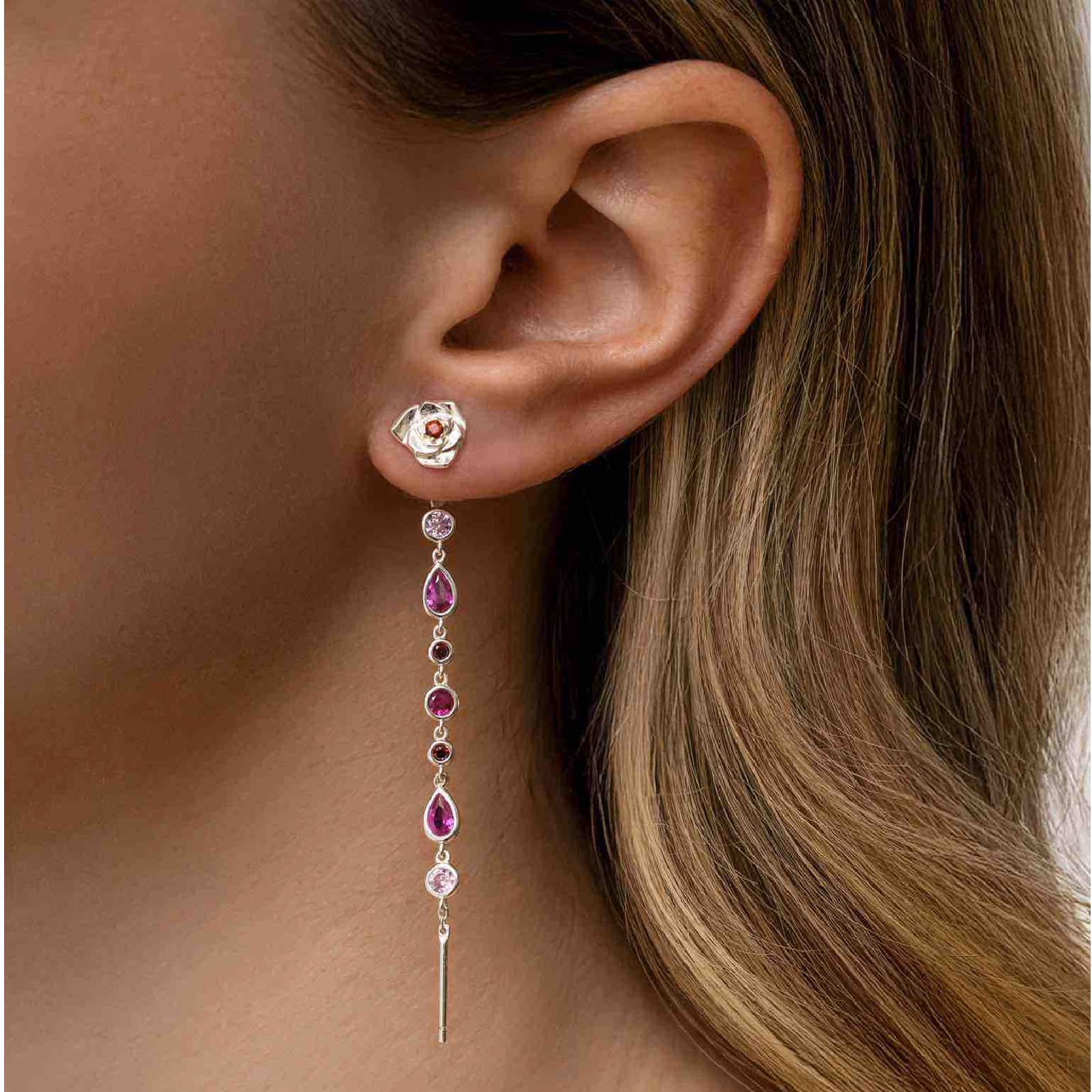 Mono orecchino Amabile Charmi Everbloom sinistro in argento MISURA UNICA