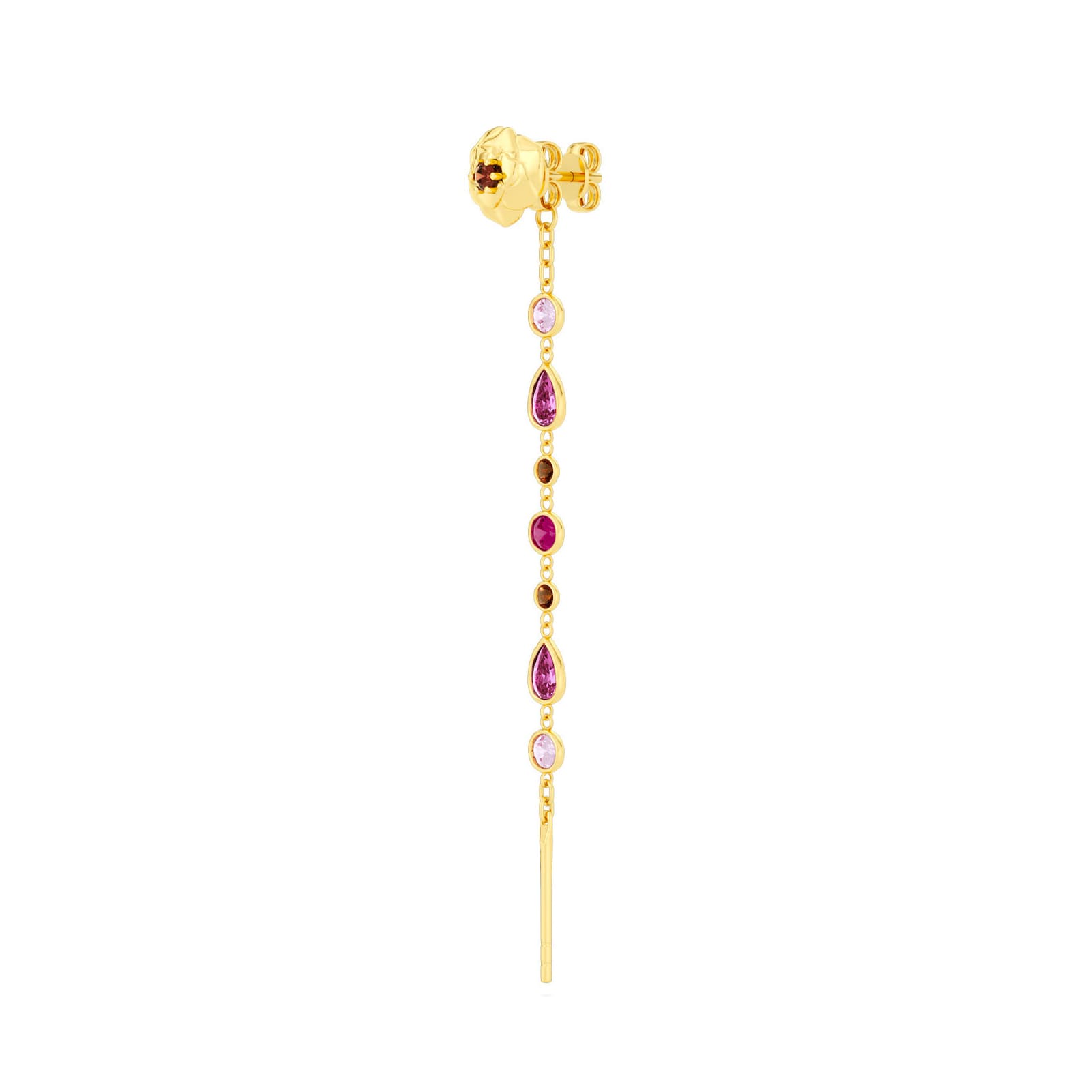 Mono orecchino Amabile Charmi Everbloom sinistro argento dorato MISURA UNICA