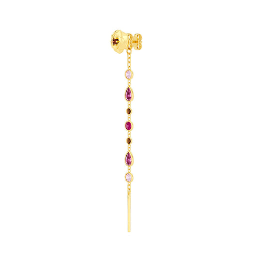 Mono orecchino Amabile Charmi Everbloom sinistro argento dorato MISURA UNICA