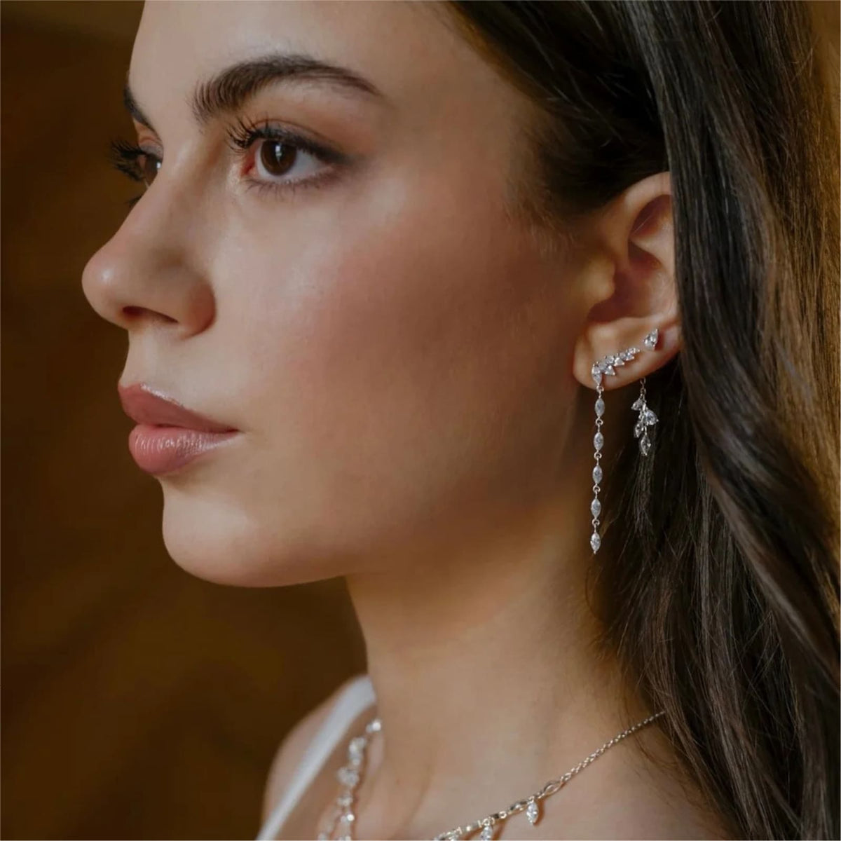 Orecchino Amabile Charmi First Dance argento zirconi bianchi MISURA UNICA