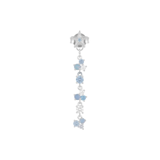 Orecchino Amabile Charmi Starfish argento e azzurro MISURA UNICA