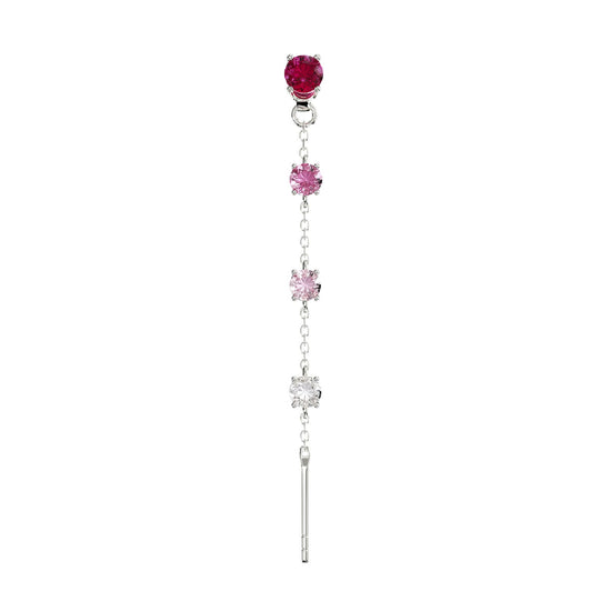 Orecchino Amabile Charmi Luce in argento con zirconi fucsia MISURA UNICA