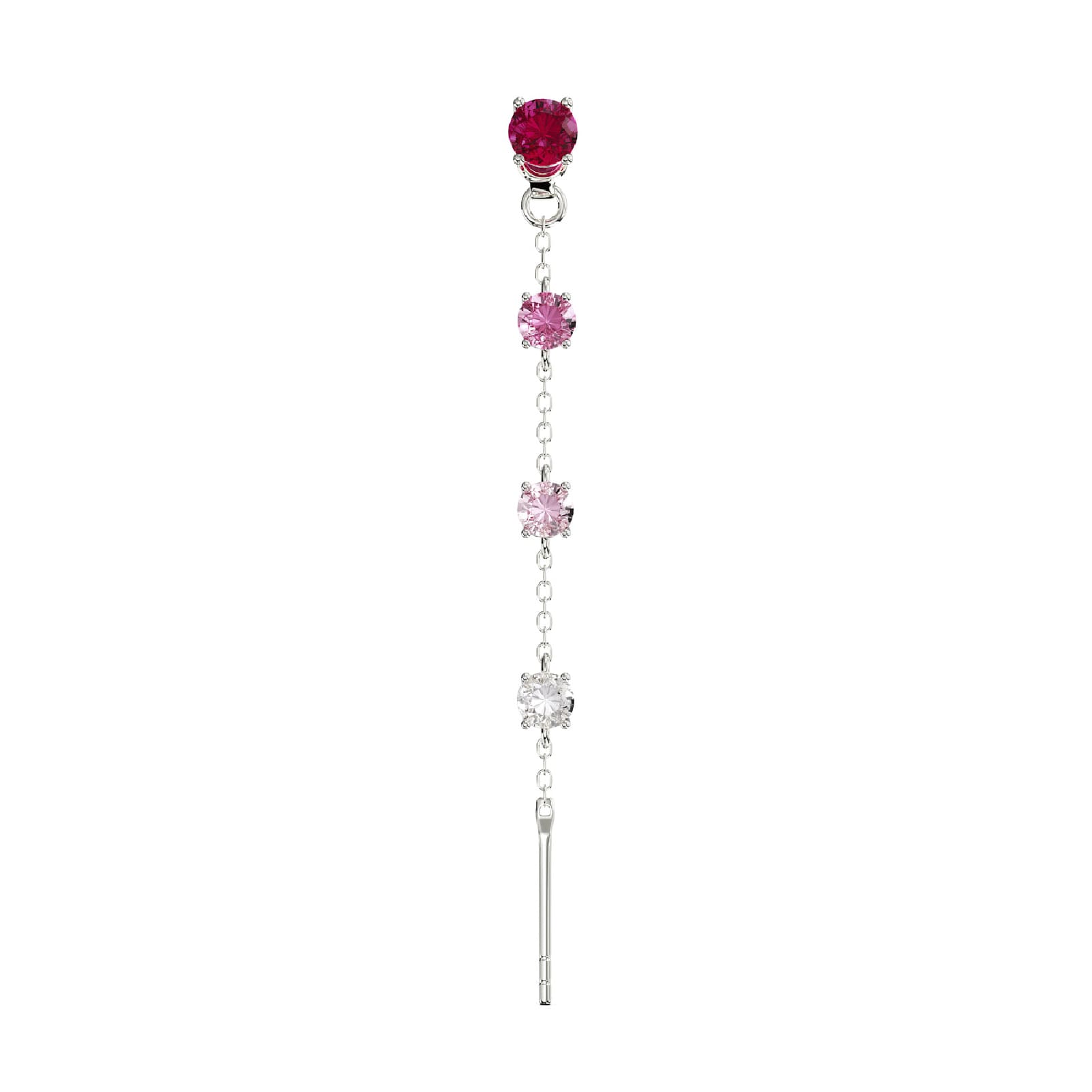 Orecchino Amabile Charmi Luce in argento con zirconi fucsia MISURA UNICA