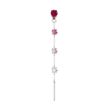 Orecchino Amabile Charmi Luce in argento con zirconi fucsia MISURA UNICA