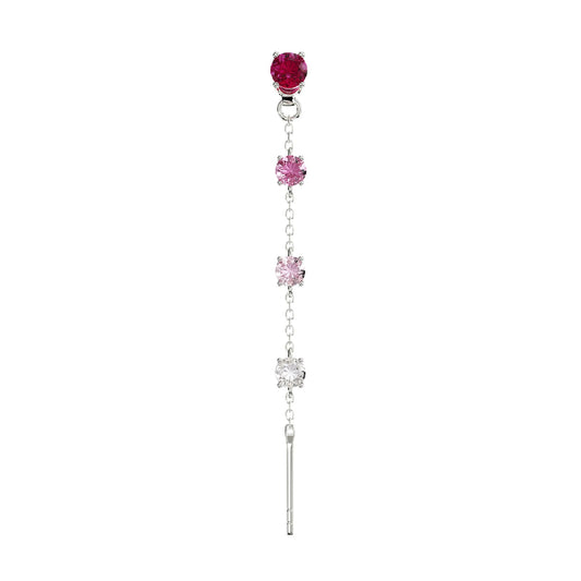 Orecchino Amabile Charmi Luce in argento con zirconi fucsia MISURA UNICA
