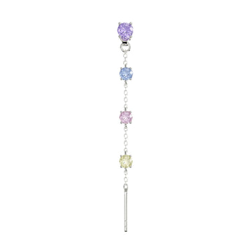 Orecchino Amabile Charmi Luce in argento e zirconi pastello MISURA UNICA